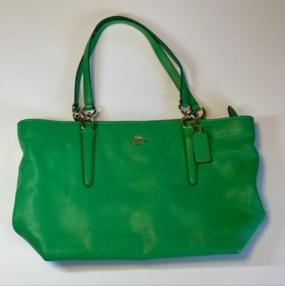 Coach Ellis Leather Tote Top-Zip Soft Pebbled Leather Dust Bag Great Condition - Picture 1 of 12